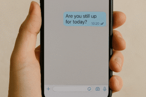 AI Image a phone with a “last seen 4 days ago” chat—caption: “Still waiting for that reply? Let it go, love.”