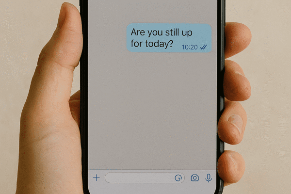 AI Image a phone with a “last seen 4 days ago” chat—caption: “Still waiting for that reply? Let it go, love.”