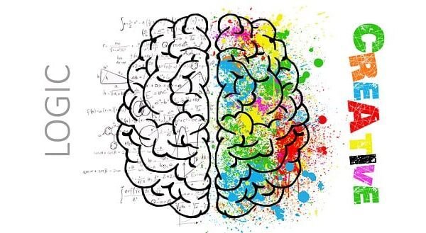 Neurodivergent Life Admin That Actually Works A split image of a brain on the left shows an illustration of logic and on the right colouful creative